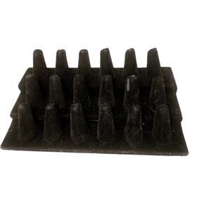 Black Velvet 18 Finger Ring Display